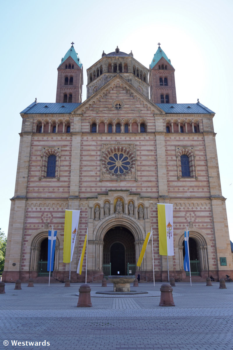 Neo-romanesque facade of Speyer Cathedral