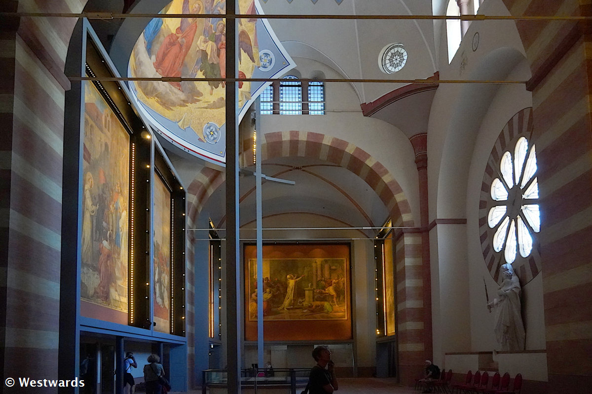 The Kaisersaal displays frescoes that used to adorn the church