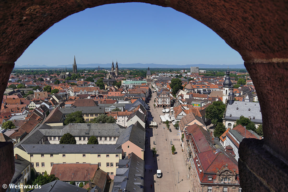 View over Speyer Old Town from the cathedral tower